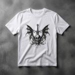 تیشرت جمجمه و بال skull and wings
