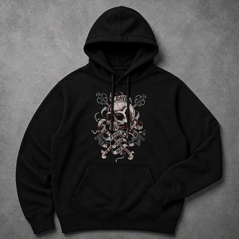 136s هودی Skull Crows – Dark Skull - تصویر 1